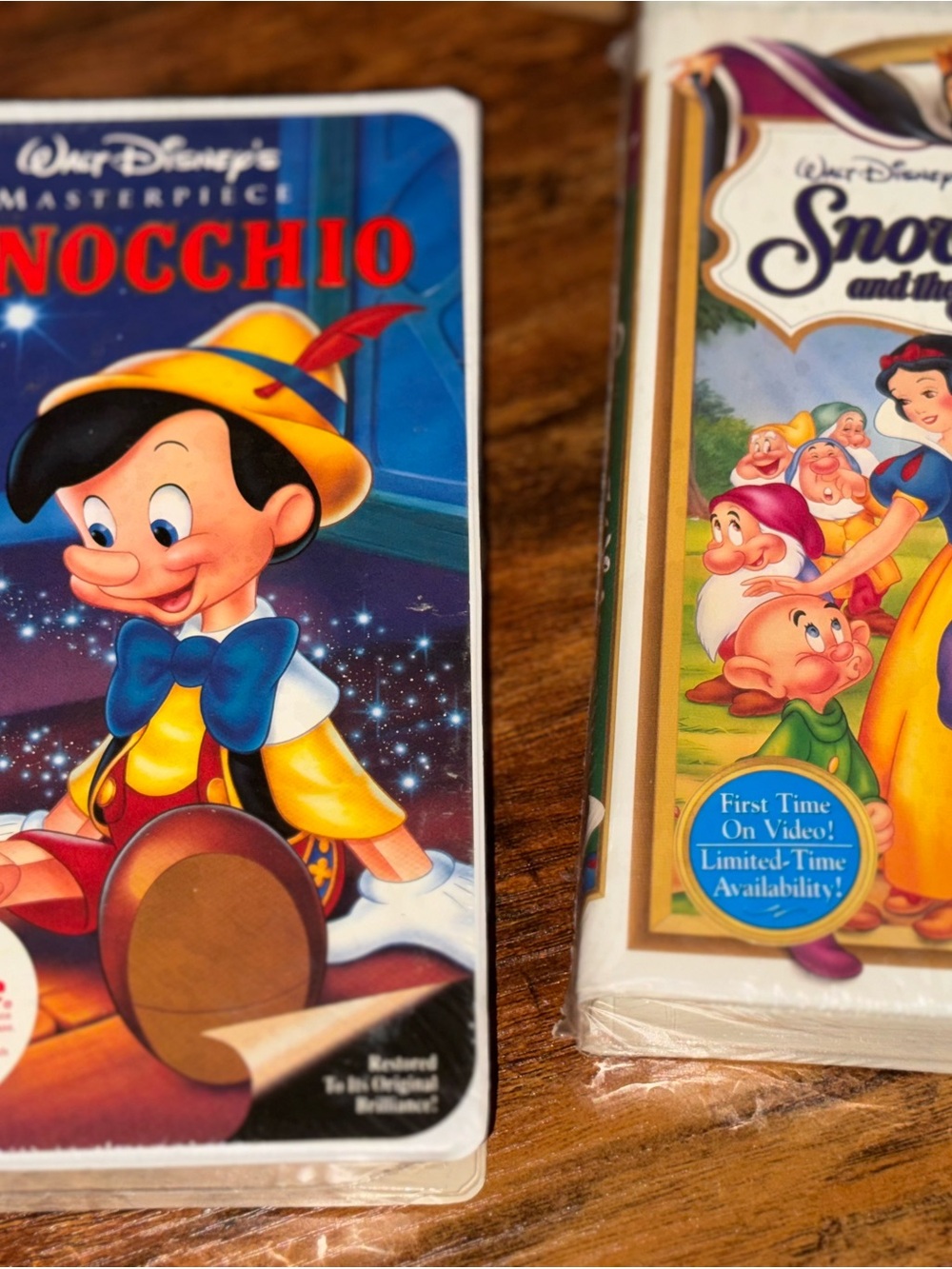Walt Disney Masterpiece VHS Lot - Pinocchio & Snow White - Vintage New SEALED - Picture 8 of 8